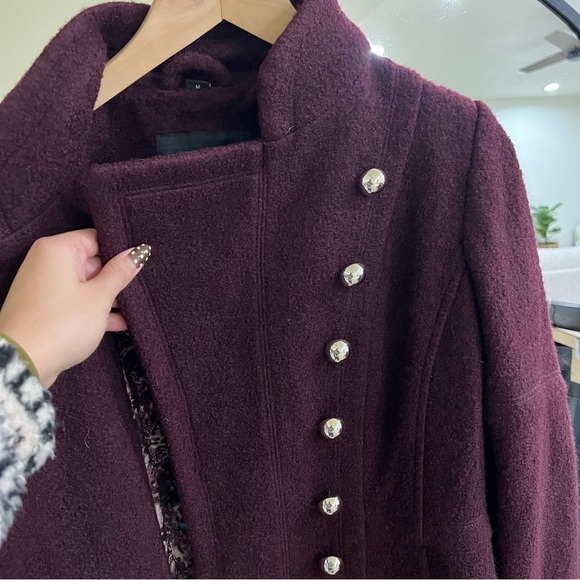 Guess double breasted military inspired 2024 fit and flare coat wool peacoat - Picture 10 of 14